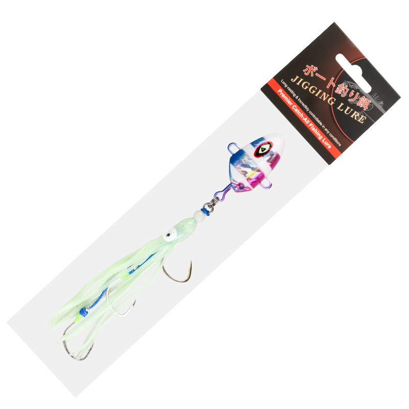 Deep Sea Boat Fishing Enyue Live Bait Stainless Steel Grouper Sea Bass Slow Jigging Iron Plate Luminous Lure Wholesale Lucanus – Fishing Lure – view 2
