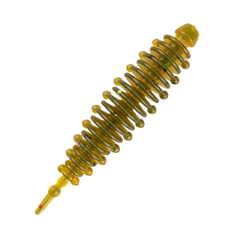 Lure Root Fishing Stainless Steel Soft Bait Caterpillar Needle Tail Straight Tail Maggot Perch Green Slight Bubble Light Fishing – Fishing Lure – view 2