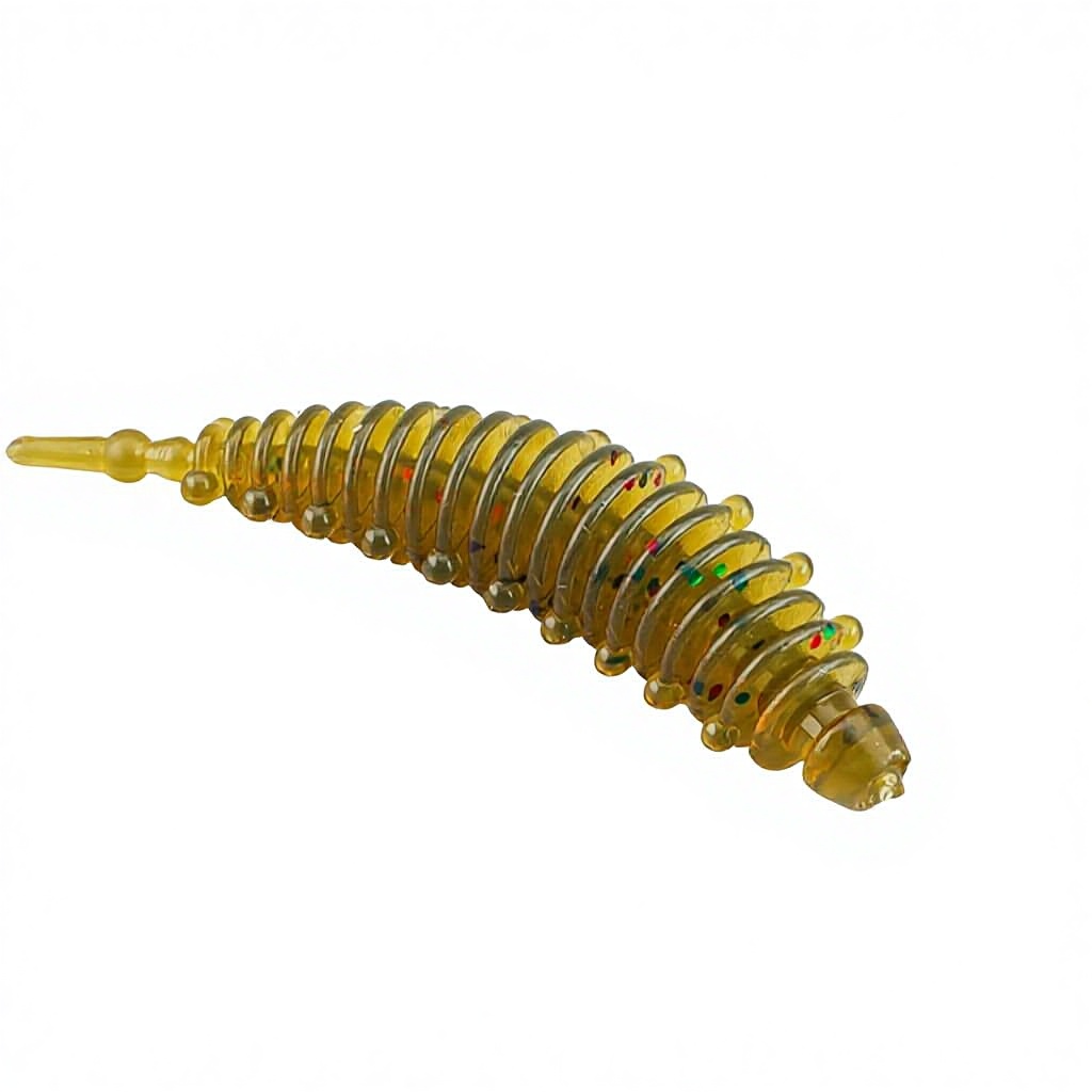 Lure Root Fishing Stainless Steel Soft Bait Caterpillar Needle Tail Straight Tail Maggot Perch Green Slight Bubble Light Fishing – Fishing Lure – view 1