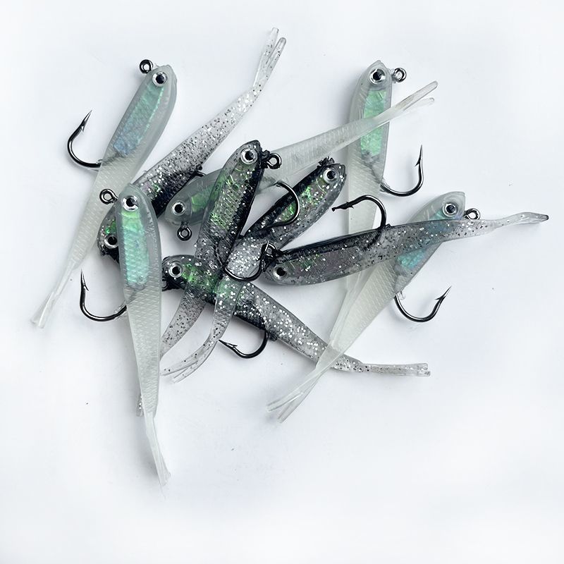 CHEERY Lure Bait Imitation Fish Lead Hook Small Gray Pike Marlin Suitable Freshwater & Seawater Realistic Metal Powdery Bait – Fishing Lure – view 4