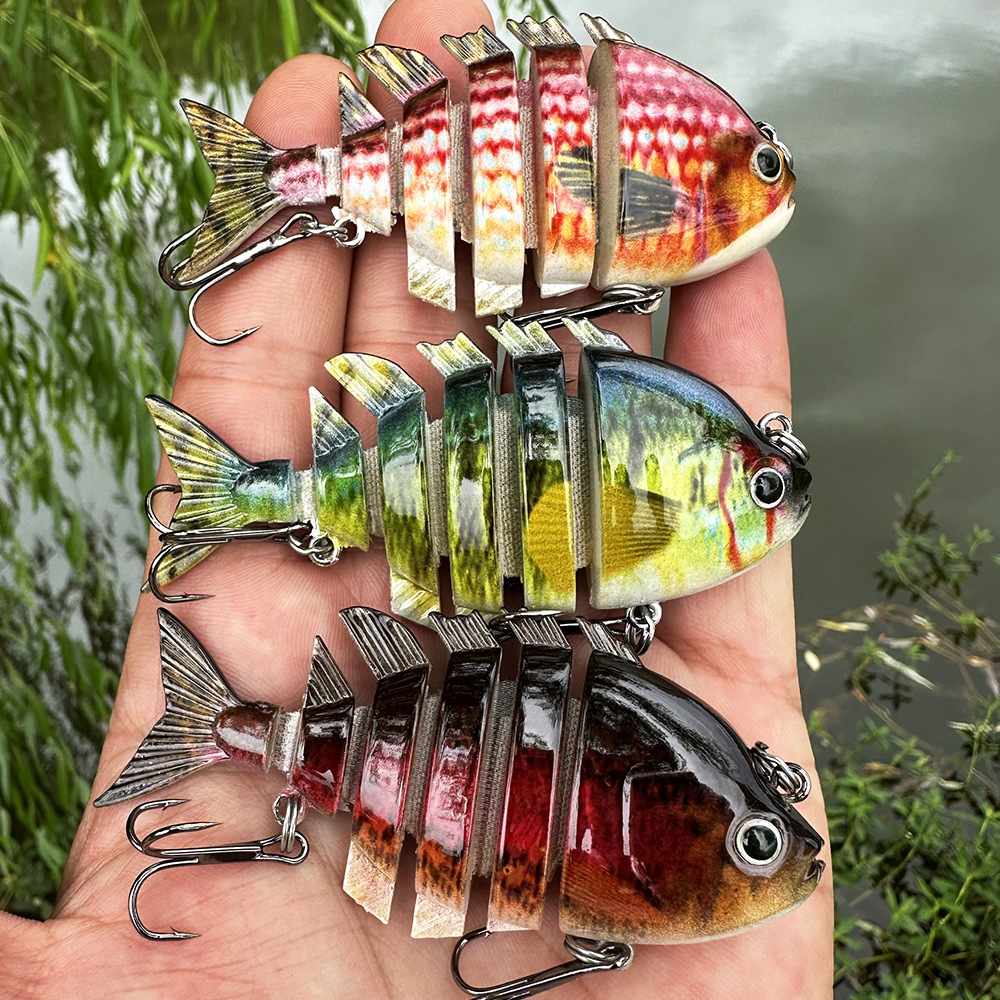 6-joint Multi-joint Fish Lure 8cm 16g Bionic Plastic Live Bait with Hooks Versatile for Perch and Sea Bass – Fishing Lure – view 3