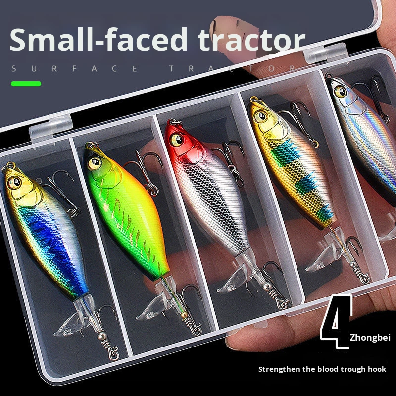 Plastic Live Bait Floating Water Tractor Lure Surface System Explosive Water Pencil Propeller Freshwater Fishing Red Fish – Fishing Lure – view 5