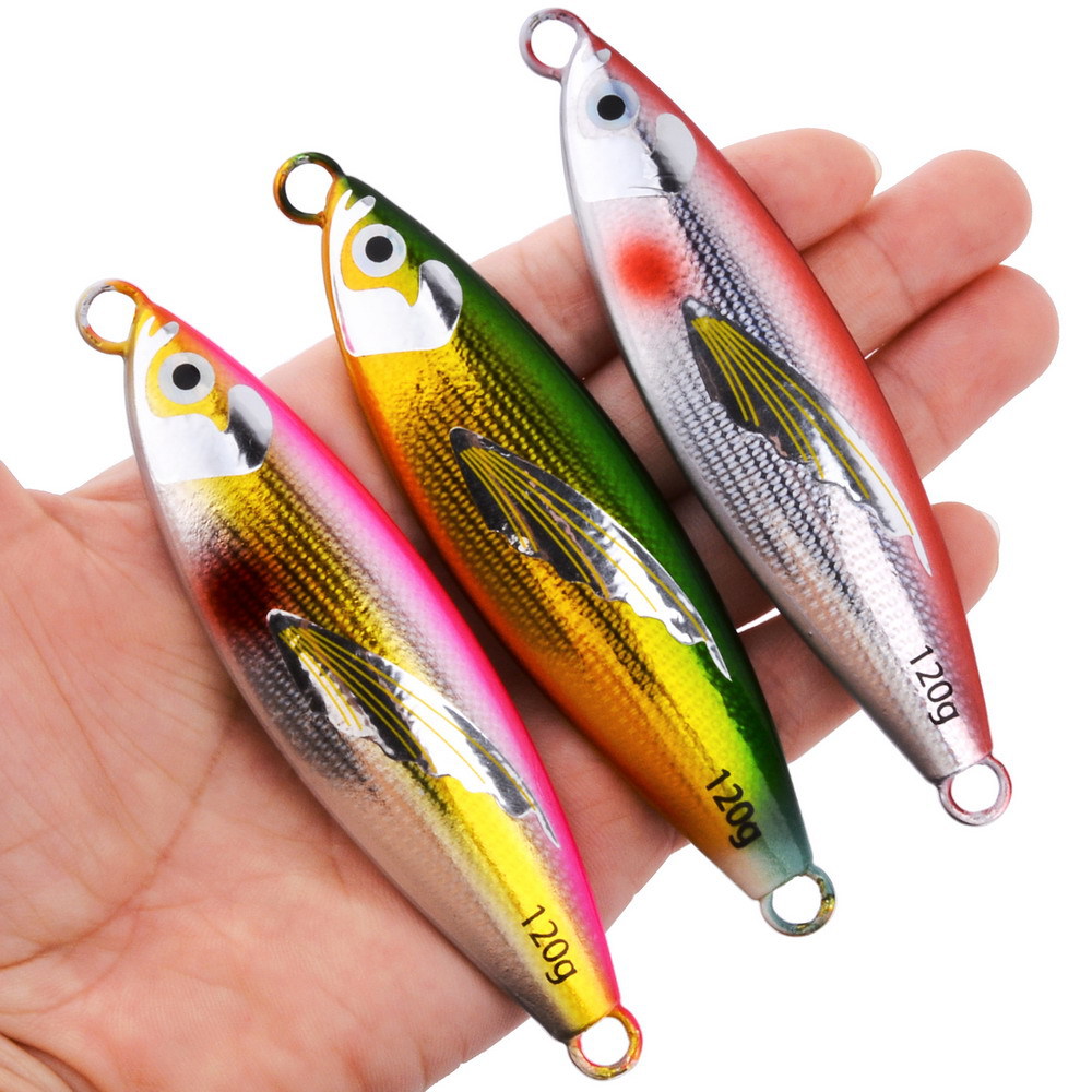 Cross-border Asymmetric Luminous UV Deep-sea Boat Fishing Iron Plate Lead Live Bait Slow Jig Long-distance Casting Hooks Lure – Fishing Lure – view 2