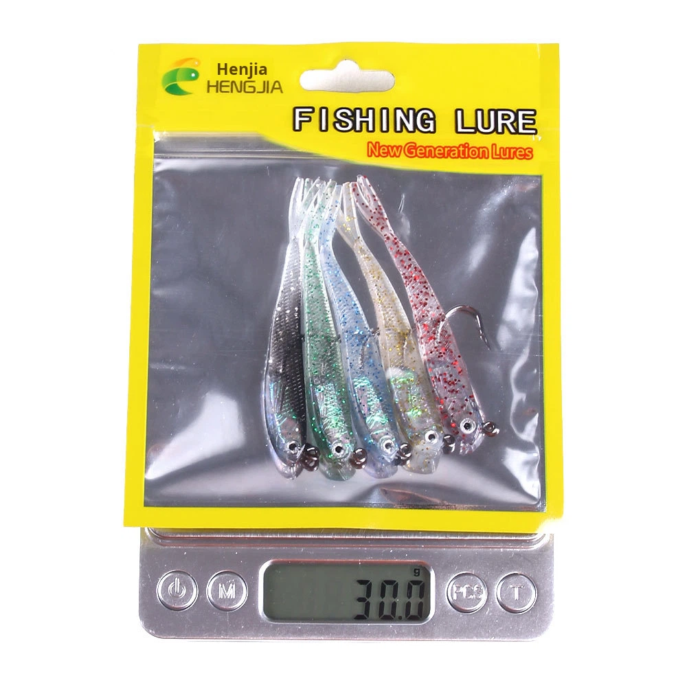 For Silicone Live Bait Fork Tail Lead Head Hook Fishing Lure 7cm 5g with Hooks Multi-color Sea Fishing Gear – Fishing Lure – view 4