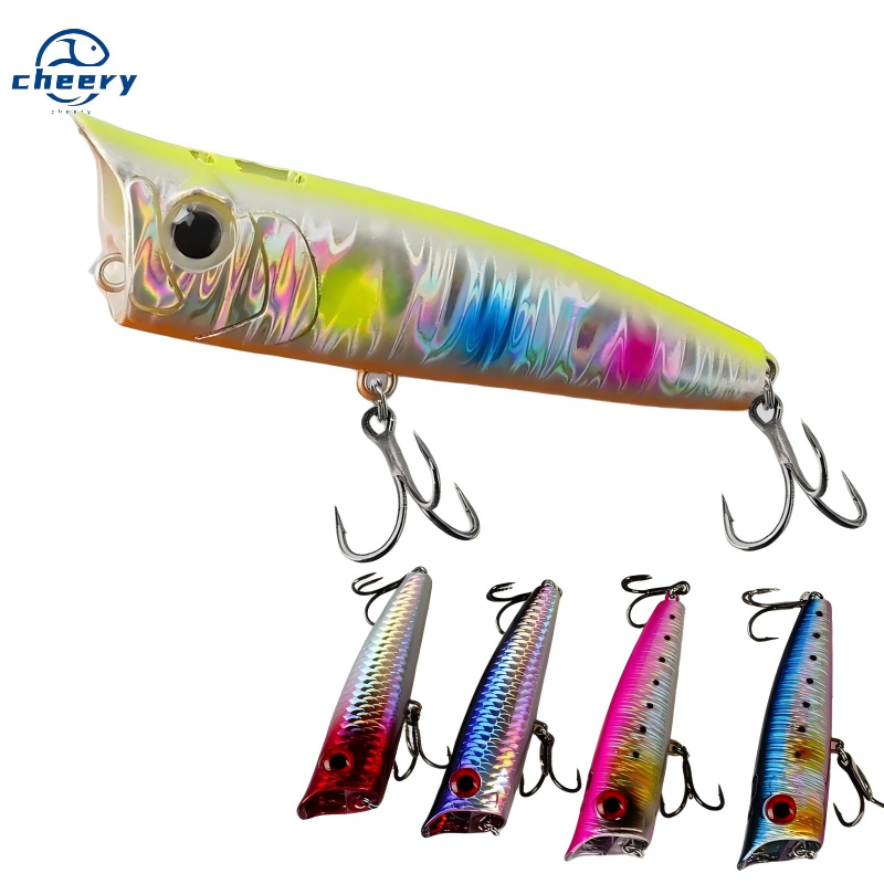 CHEERY Metal Water-spraying Wave Crawling Floating Lure Bass Mandarin Fish Snakehead Saltwater Fish Trout Surface Noise – Fishing Lure – view 1