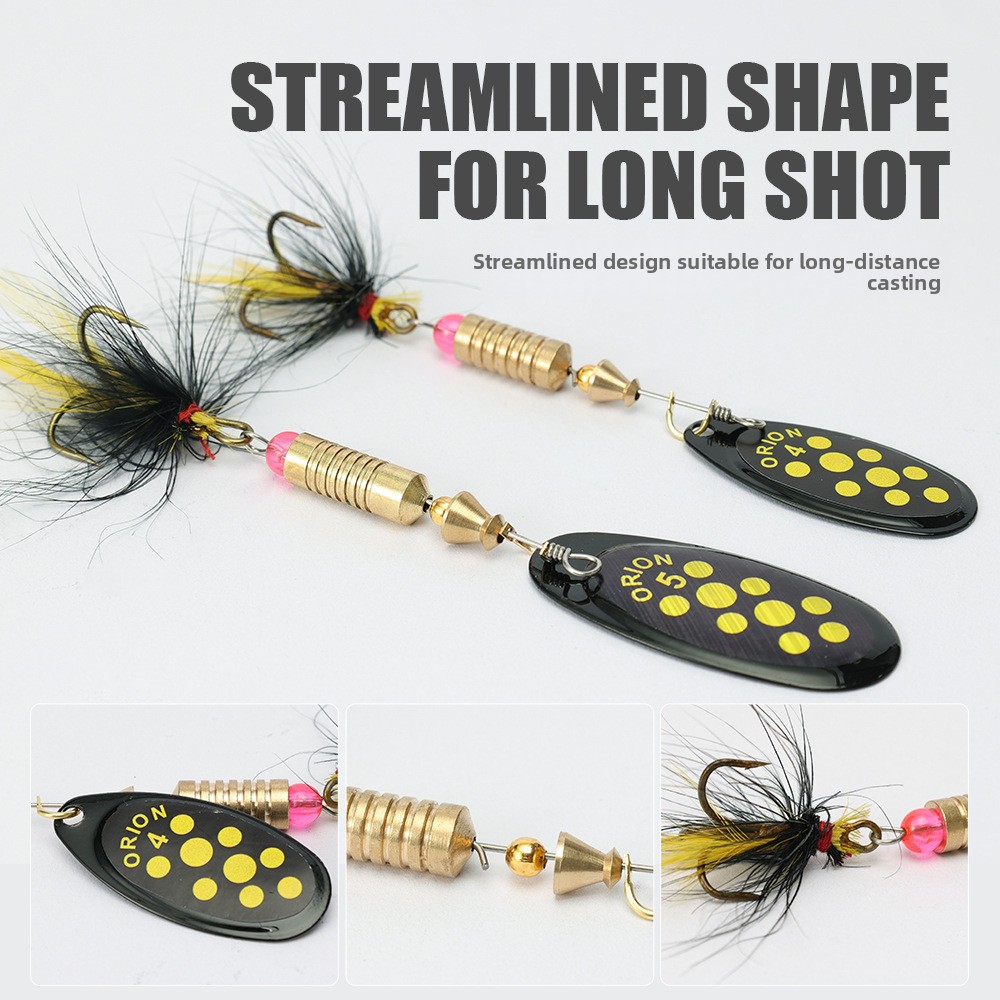Shark Skimmer Iron Cross-Border Hand-Cranked Live Bait Spinner Lure 3.5g 4.5g 7g 12g Rotating Saltwater Mandarin Fish with Hooks – Fishing Lure – view 5