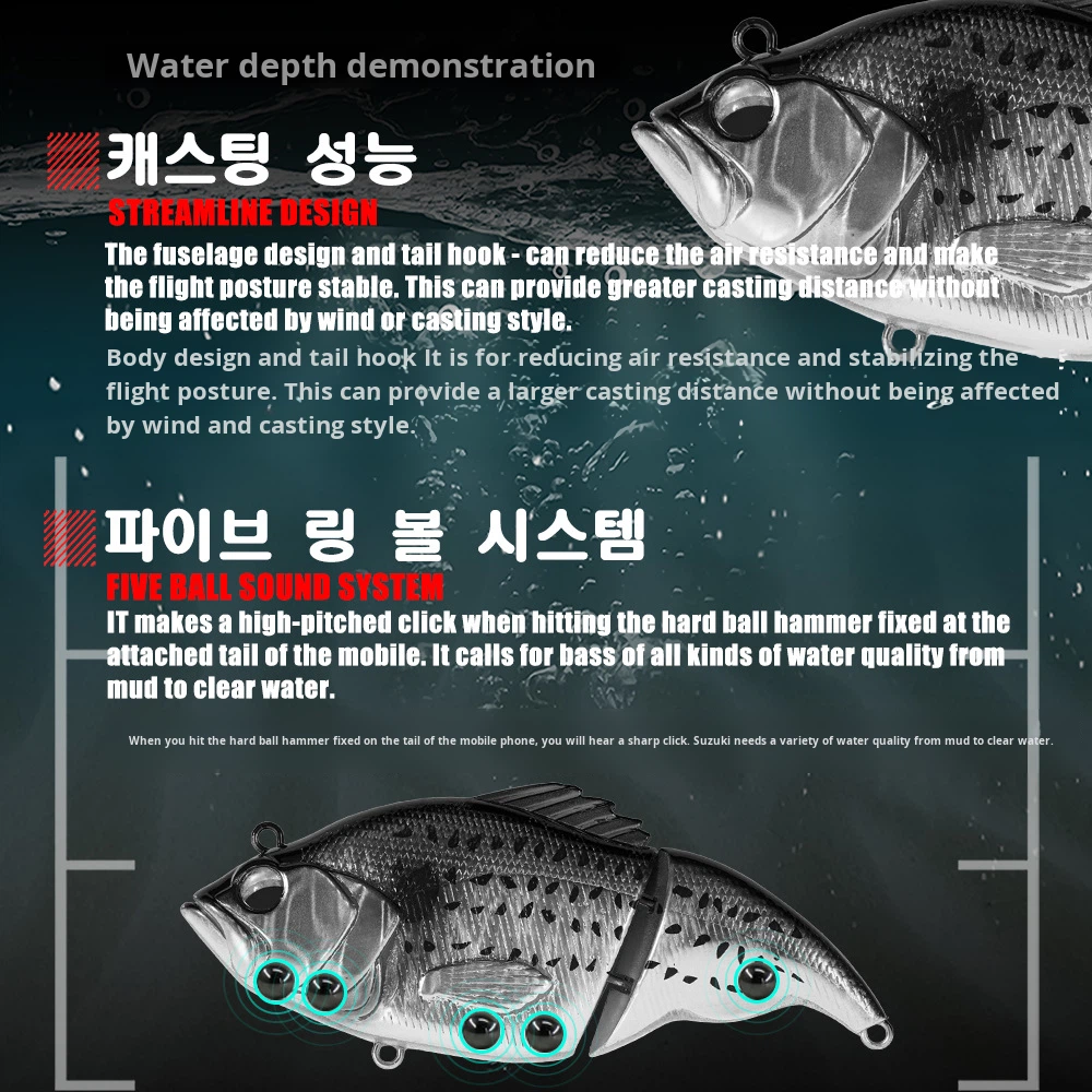 New Two-section Lure Multi-joint Fish 75mm 13g Slow Sinking Sea Fishing Hard Bait Long Casting Targeting Predatory ABS – Fishing Lure – view 4