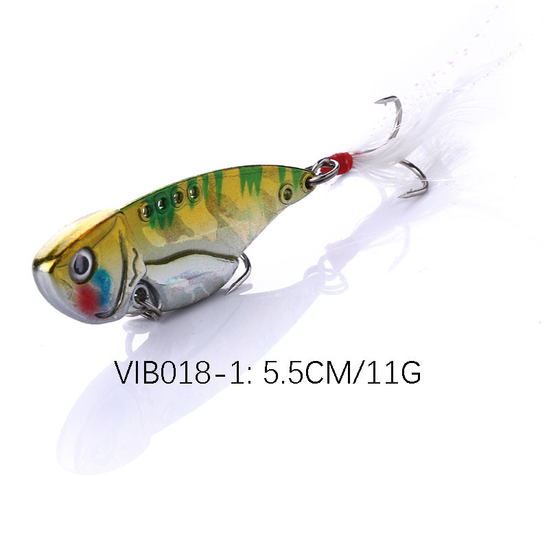Zinc Alloy Electroplated Vib Lure Live Bait with Hooks 11g for Pike & Mackerel Sea Fishing Long Casting – Fishing Lure – view 5