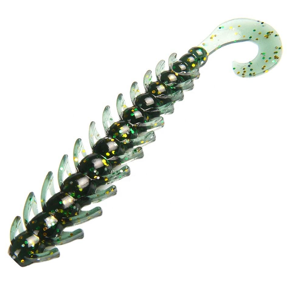 CHEERY Plastic Soft Roll Tail Midwater Bait Worm Lures 6g 110mm Threaded for Trout Bass Saltwater River Float Fishing Hooks – Worms & Grubs – view 5