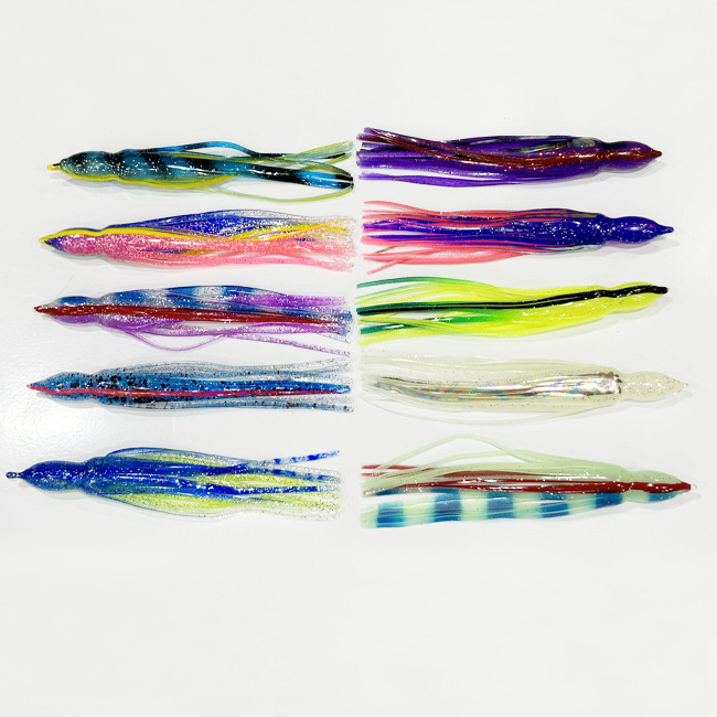 Saltwater Trolling Artificial Soft Bait Fishing Lure Resin Silicone Midwater Bait for Bass Pike Cod Carp Perch Mackerel Skirts – Octopus Skirt – view 5