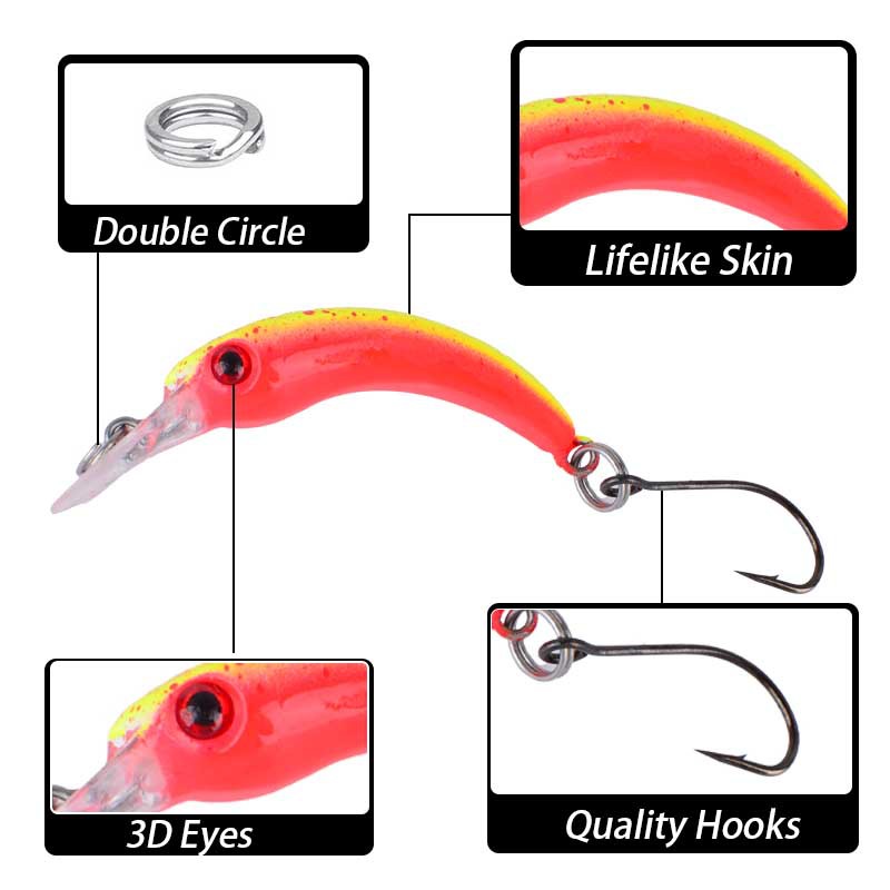 New CHEERY 1.2g 4cm Mini Floating Minnow Fishing Lure Unprinted Hard Artificial Crankbait Wobbler Saltwater Fish Pike Trout Bass – Minnow – view 4