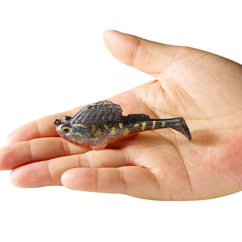 CHEERY Soft Lure Fishing Pike Frog Lure Bass Deep Running Paddle Tail Lead Jig 7cm Made PVC Metal Perch Snapper Species Lake – Metal Lure – view 3