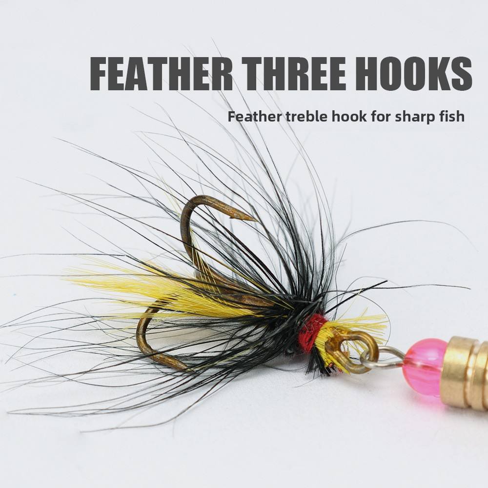 Shark Skimmer Iron Cross-Border Hand-Cranked Live Bait Spinner Lure 3.5g 4.5g 7g 12g Rotating Saltwater Mandarin Fish with Hooks – Fishing Lure – view 2