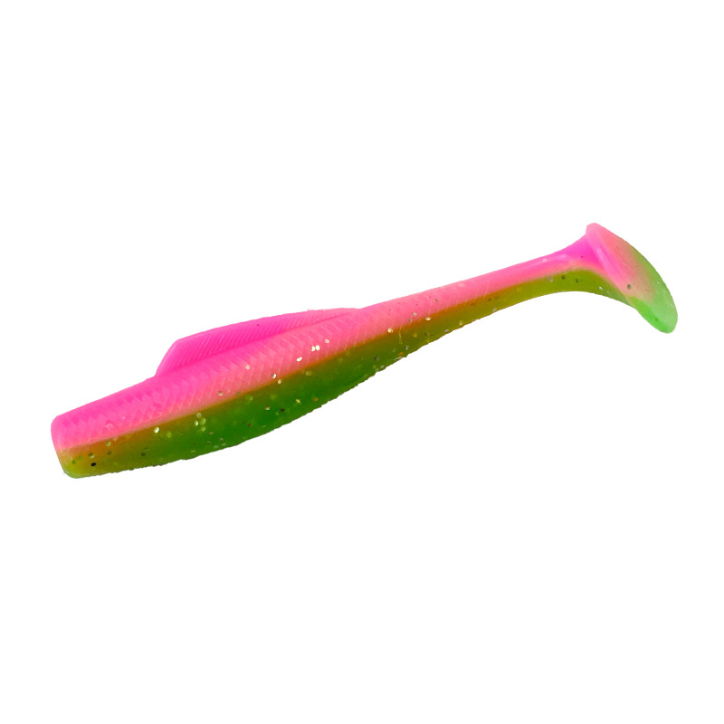 Hot Sale New Arrival 6 PCS/Bag 8cm/4.8g Luminous Colorful Pike Bass Fishing Lure Artificial Soft TPE Bait Soft Plastic Tail – Worms & Grubs – view 2