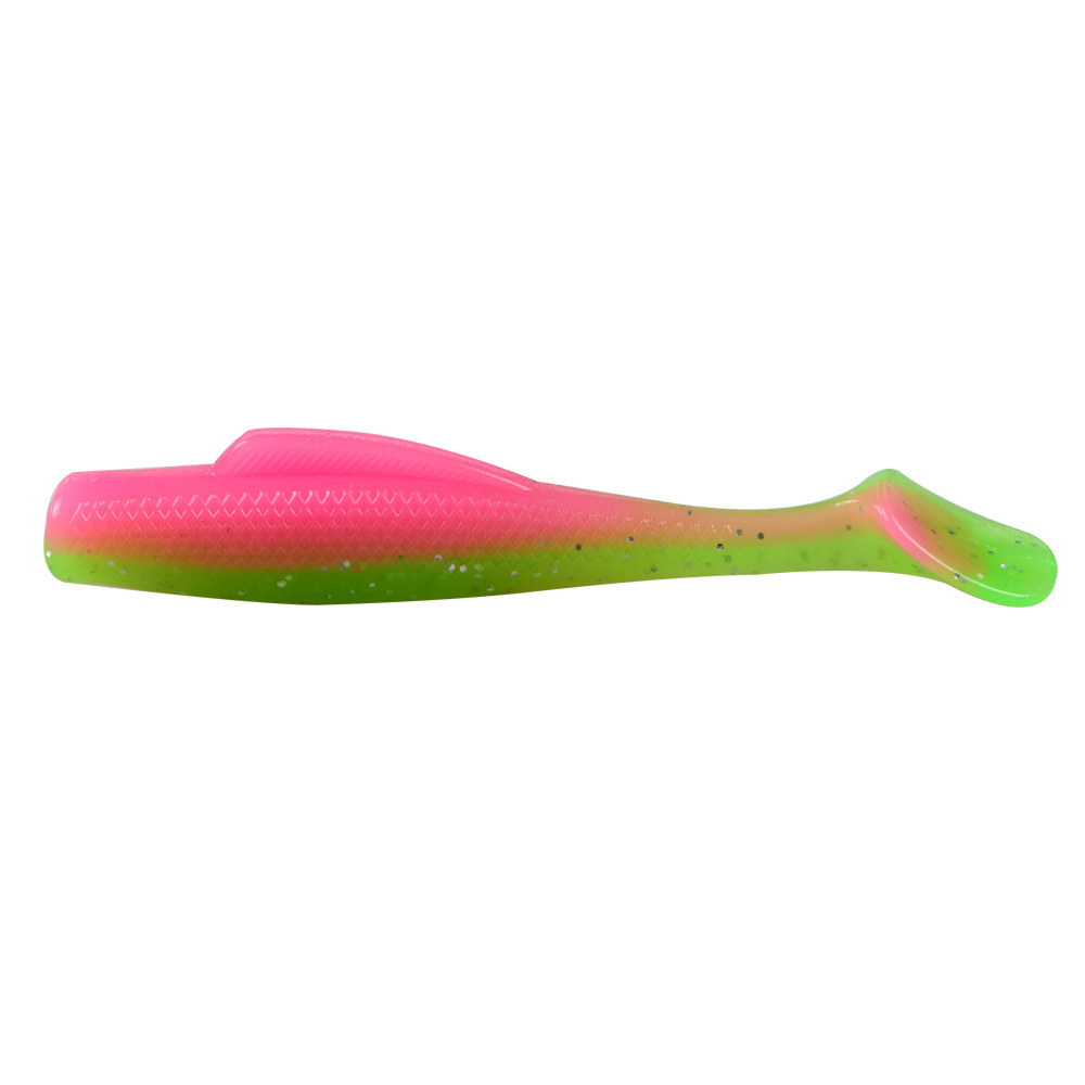 Cheery Paddle 6cm 2.3g 6pcs Soft Lure Paddle Bait T-Tail Soft TPR Shad Bait Fishing Lure – Worms & Grubs – view 5