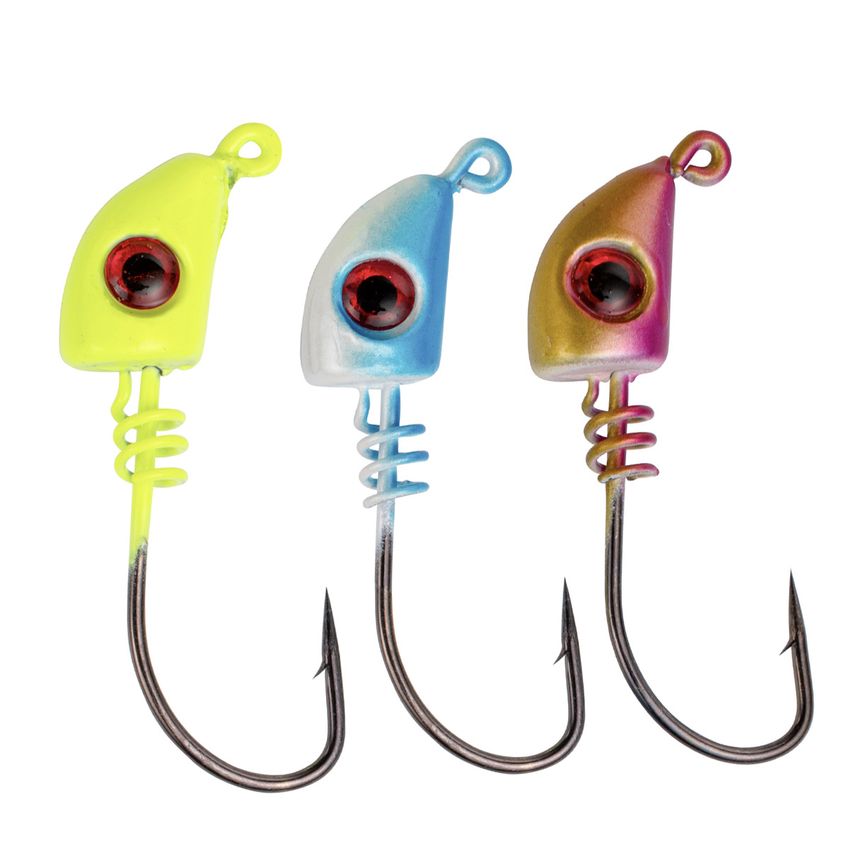 New Arrival Hotsale Jig Head Fishing Hook 3D Eyes Screw Lock Jighead – Fishhook – view 1