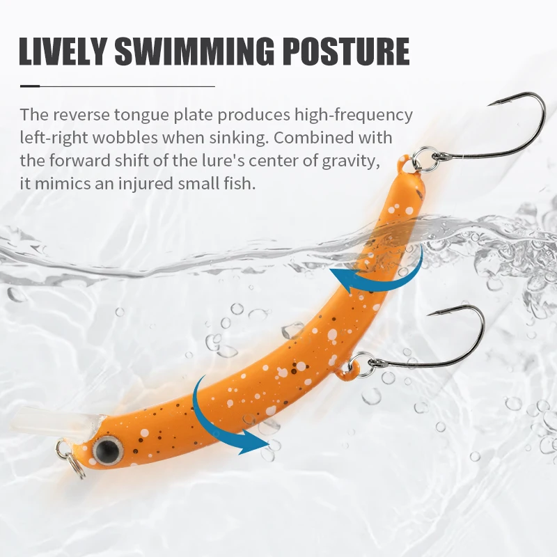 Cheery Sinking Minnow Bait 64mm 4g Plastic Fishing Lure Wobbler Freshwater Isca Artificial Hard Bait for Bass & Pike – Metal Lure – view 4