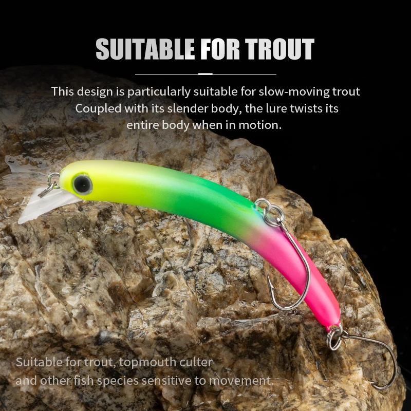 Cheery Sinking Minnow Bait 64mm 4g Plastic Fishing Lure Wobbler Freshwater Isca Artificial Hard Bait for Bass & Pike – Metal Lure – view 3