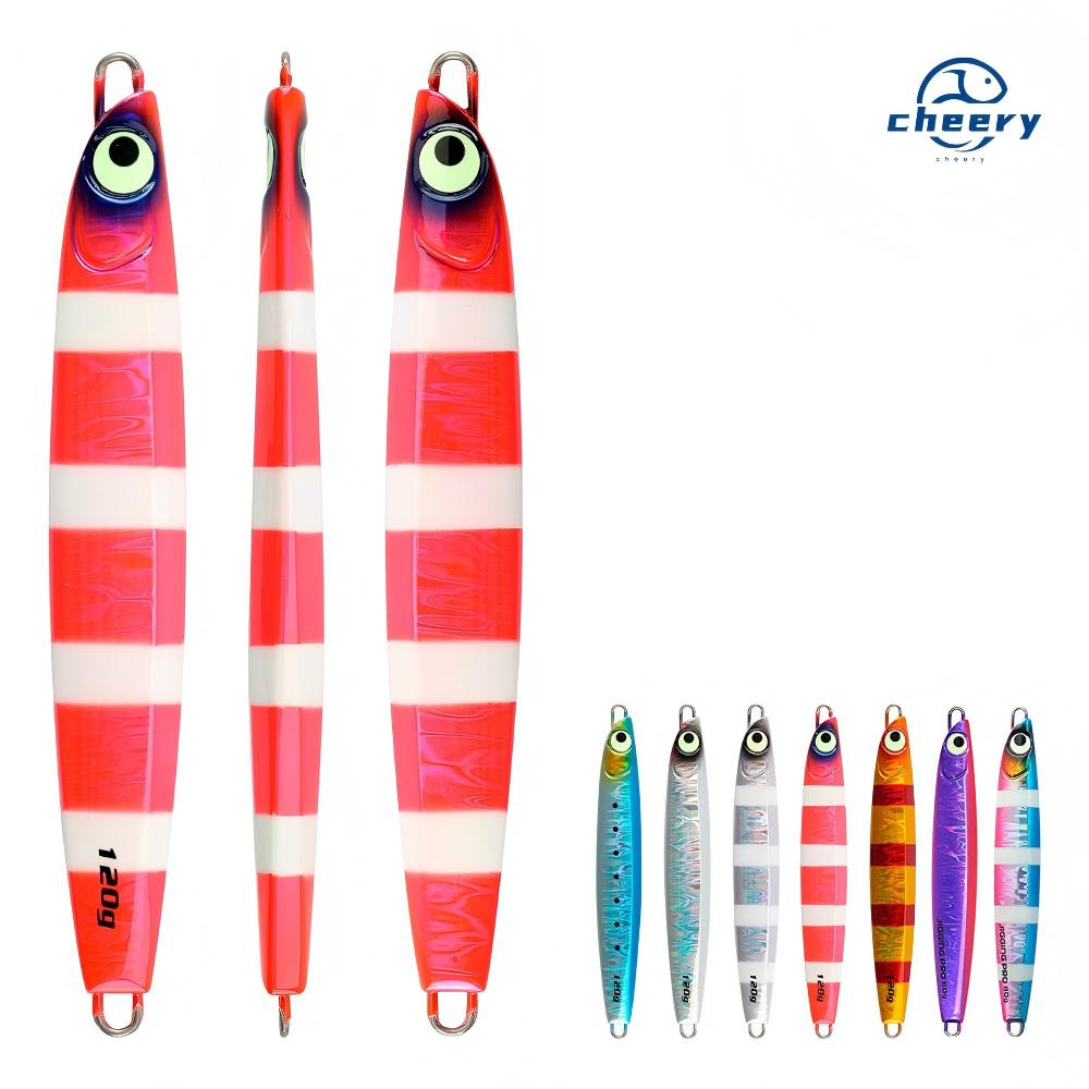 CHEERY Jigging Pro Vertical Long Casting 60g-160g Luminous Saltwater Deep Sea Boat Fishing Jig 3d Metal Jigging Lure – Metal Lure – view 1