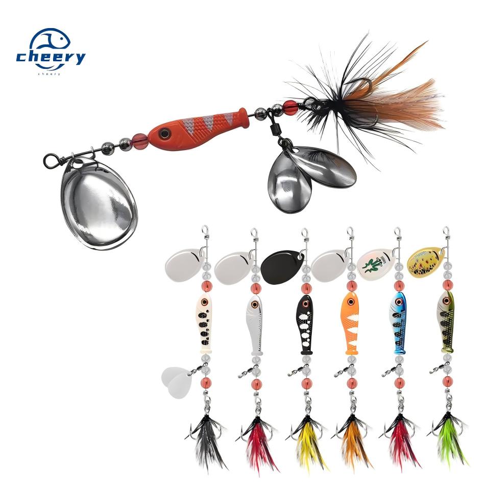 CHEERY 12G Spinner Bait Fishing Lure Multiple Blade Jig Dancer Buzzbait Wobbler Chatterbait for Bass Pike Bottom Fishing Metal – Metal Lure – view 1