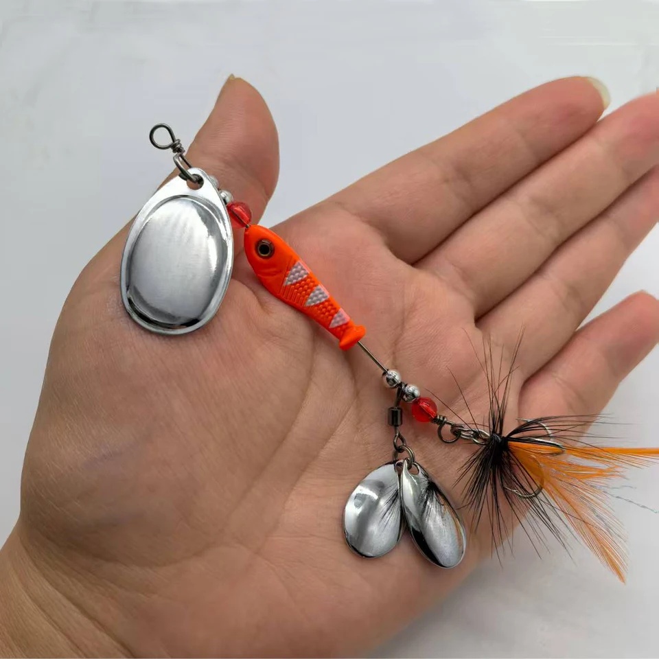 CHEERY 12G Spinner Bait Fishing Lure Multiple Blade Jig Dancer Buzzbait Wobbler Chatterbait for Bass Pike Bottom Fishing Metal – Metal Lure – view 3