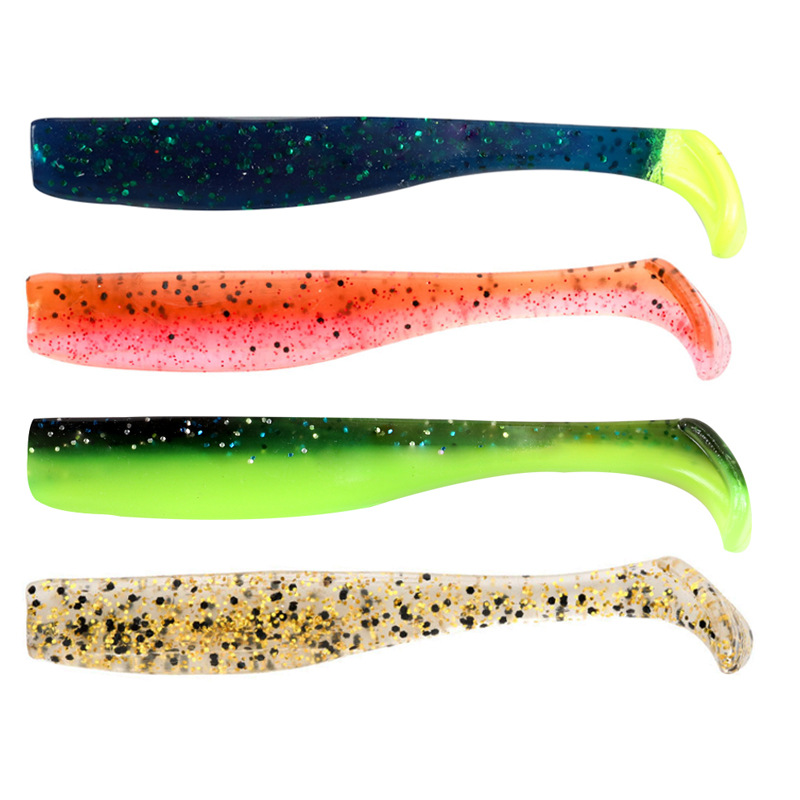 Cheery Wholesale 6pcs/bag Soft TPR 7cm 2.3g Bait Trout T Tail Silicone Artificial Plastic Saltwater Freshwater Fishing Lures – Worms & Grubs – view 2