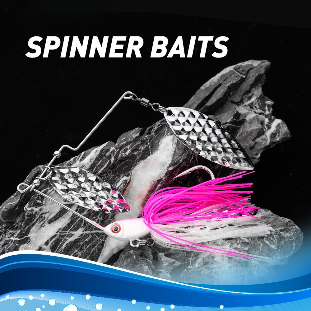 WEI 37g Composite Glitter Spinner Bait with Single Hook Barbed 3D Fish Eyes Lead Jig Head Lifelike Lure for Bass Fishing Lures – Metal Lure – view 3