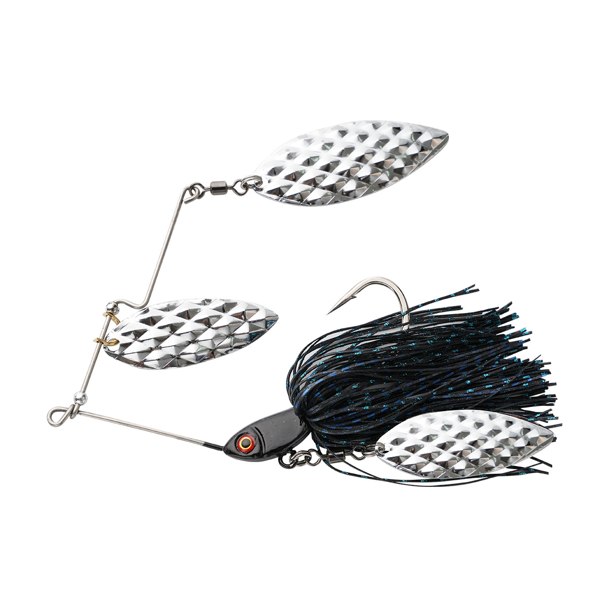WEI 37g Composite Glitter Spinner Bait with Single Hook Barbed 3D Fish Eyes Lead Jig Head Lifelike Lure for Bass Fishing Lures – Metal Lure – view 1