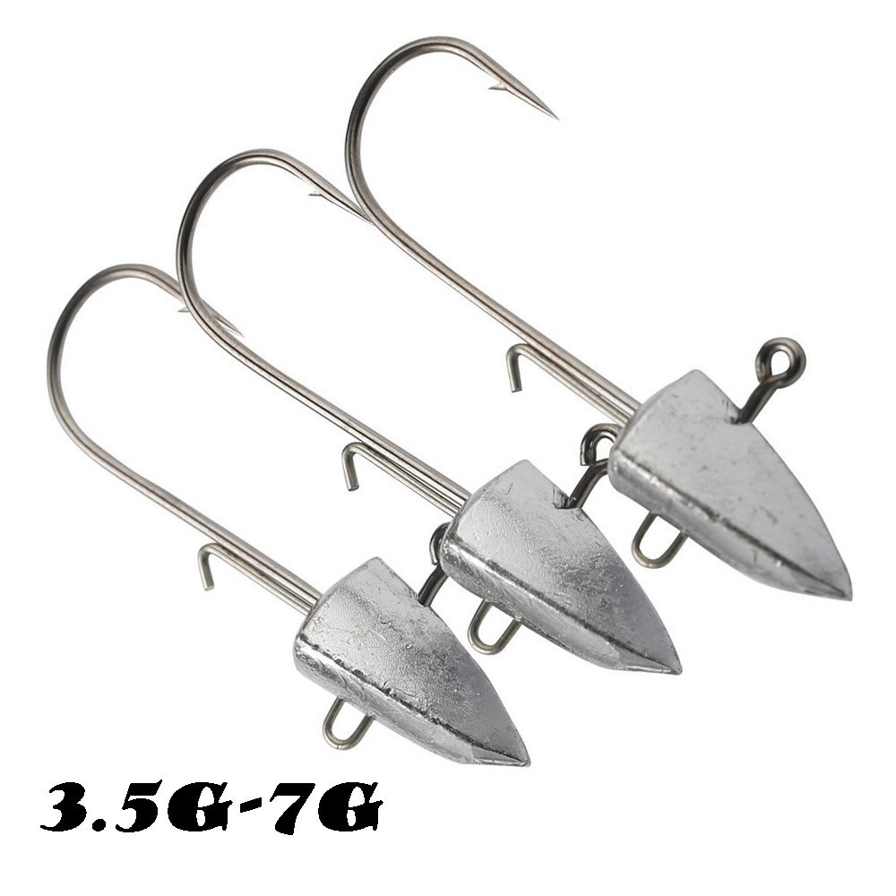 CHEERY-FH186-3.5g5g7g Arrowhead Jig Lead Head Hooks Worm Soft Lure Hook Jig Heads Fishing Hook With Barbed – Fishhook – view 3