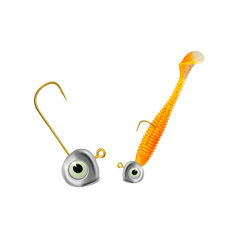 Palmer 1g 2g 3g 4g 5g 7g High Carbon Steel Jig Head Hook Luminous 3D Eyes Jig Heads Fishing Corrosion Resistant Lead Jig Head – Fishhook – view 2