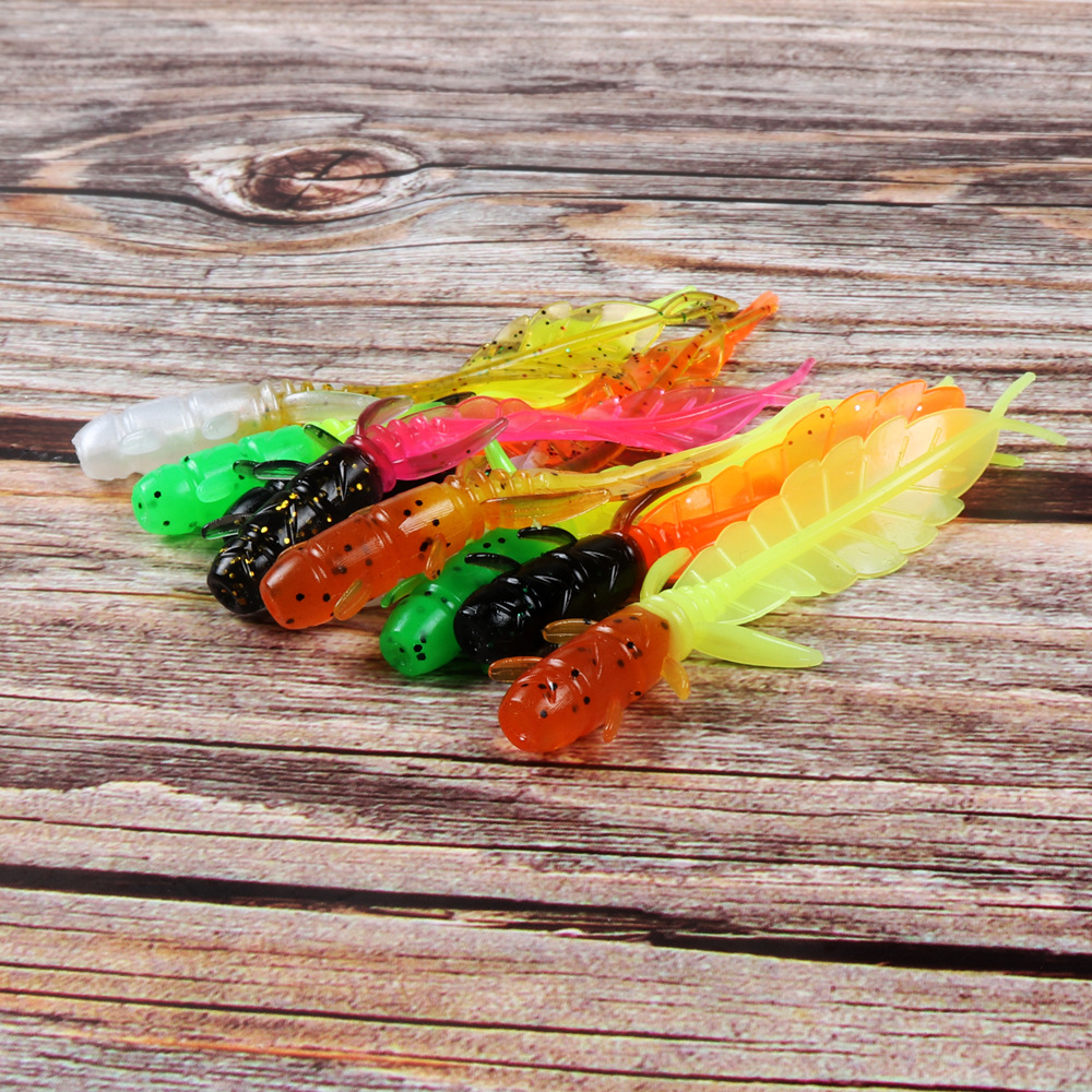 SL098 Factory Wholesale Soft Lure 5cm 7.5cm Swim Bait Fishing Lures Durable PVC Bass Sea Bass Salmon Lake Needle Tail Design – Worms & Grubs – view 4