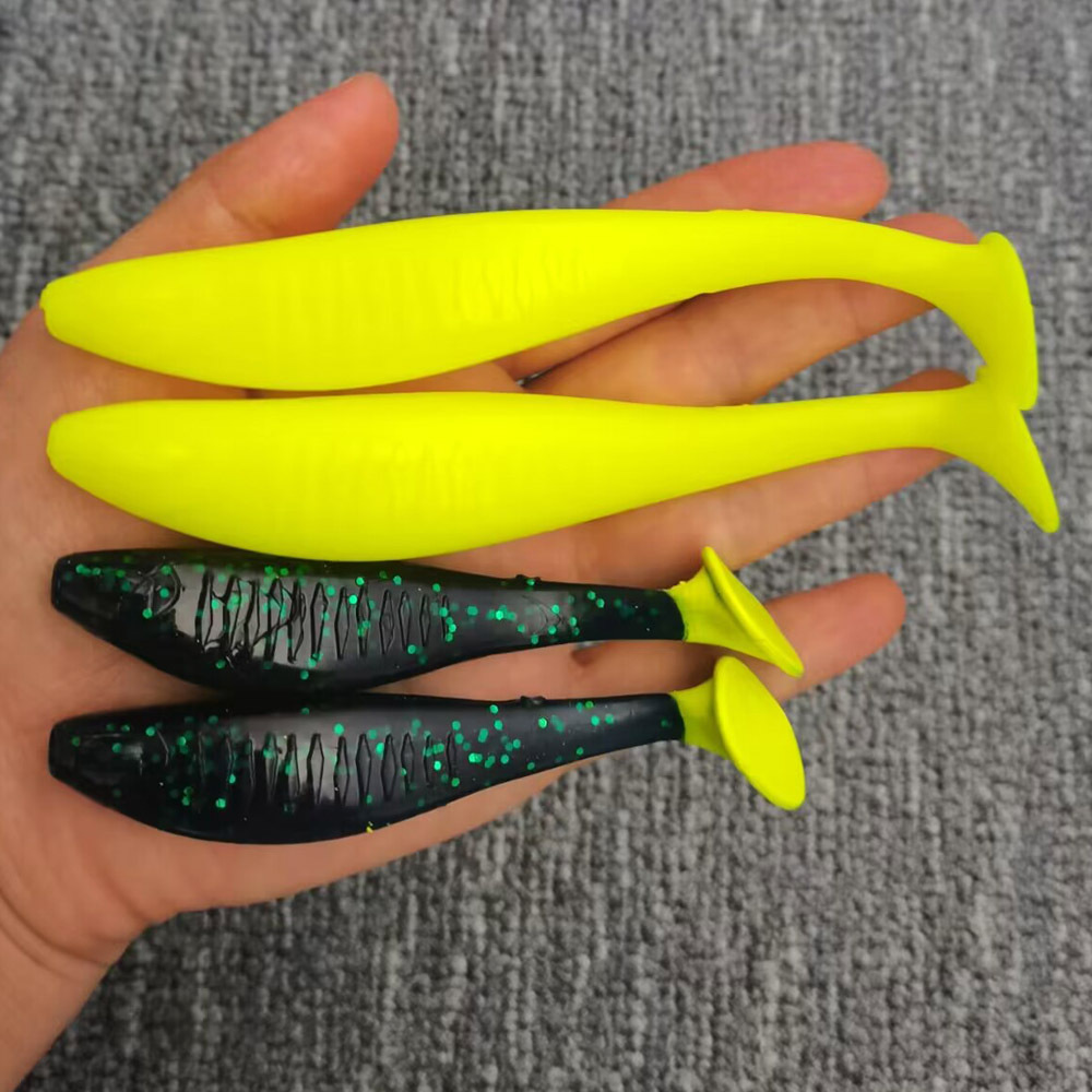 Cheery OEM T Tail Shad Swimbait Silicone Soft Bait for Bass & Freshwater Fish Artificial Seawater Fishing Lure – Worms & Grubs – view 1