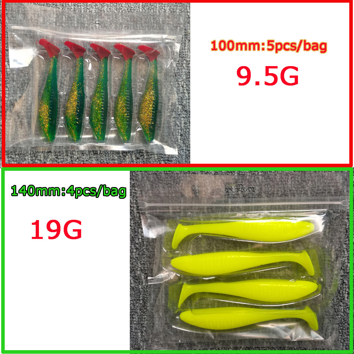 Cheery OEM T Tail Shad Swimbait Silicone Soft Bait for Bass & Freshwater Fish Artificial Seawater Fishing Lure – Worms & Grubs – view 5