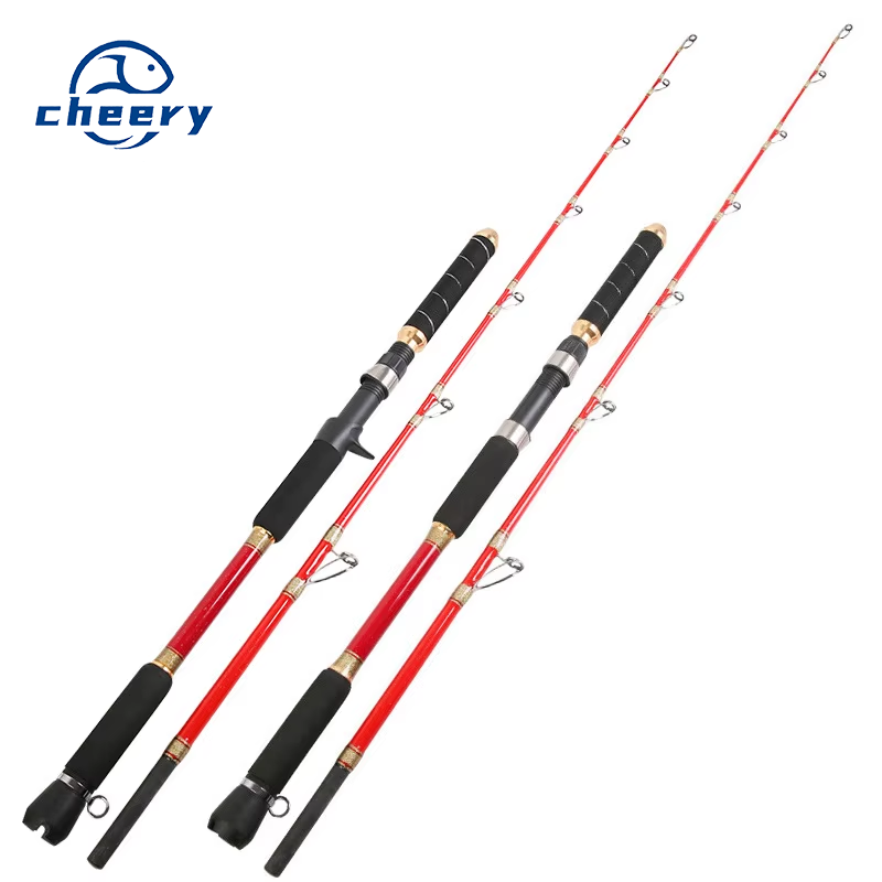 CHEERY Deep Sea Boat Fishing Rod Super Hard Solid Glass Steel 150# Electric Winch 400kg 1.65-2.1m 1.5-Section South Oil Bottom – Fishing Rod – view 1