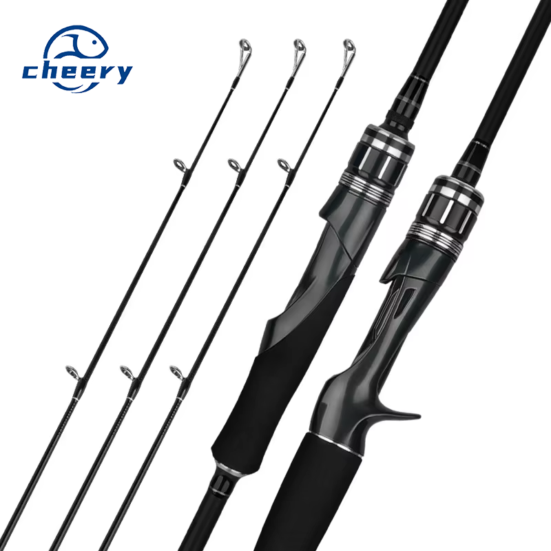 CHEERY Carbon Luya Rod Three-Piece ML/M/H Action Super Hard River Fishing Rod 1.8m-2.4m Sizes 130g Weight 95cm Collapsed – Fishing Rod – view 1