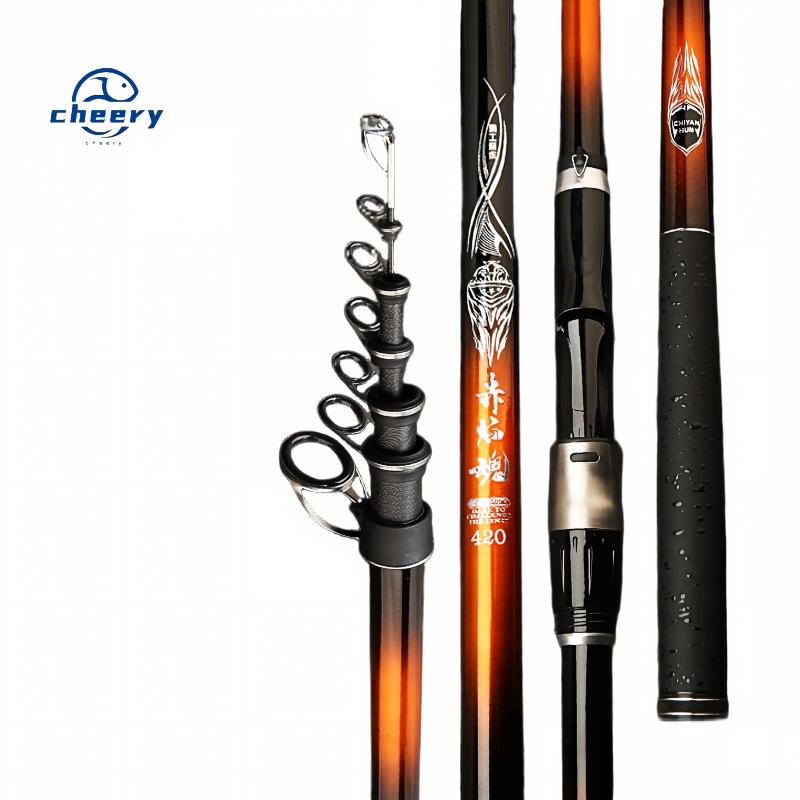 CHEERY Carbon Rock Fishing Rod XY-YG-11 Model Long Cast Soft Tail Telescopic Road Sliding Large Guide Ring Sea Fishing Shore – Fishing Rod – view 1