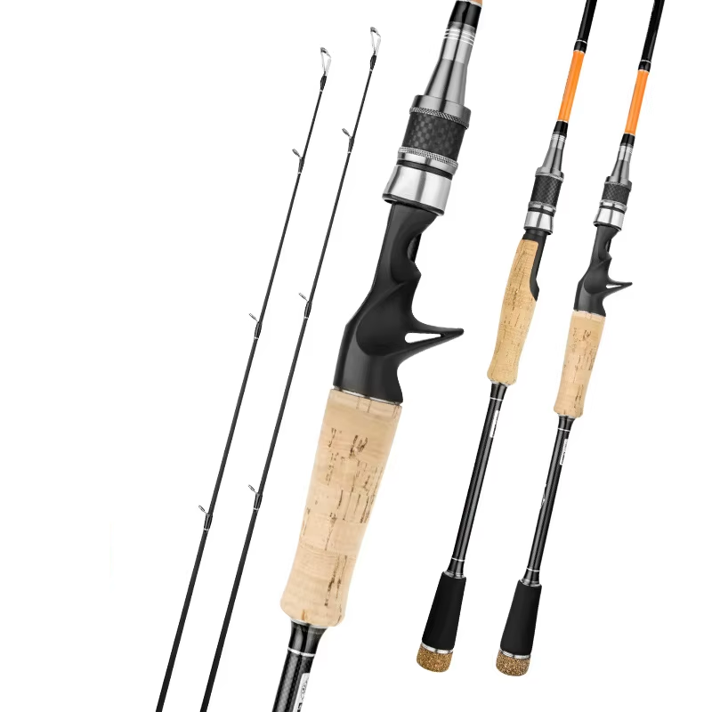 Yu Mingcatcher Carbon Lure Rod Set Double Rod Slightly M/MH Super Hard Straight Handle Throwing Rod Sea Rod Weihai Cork Handle – Fishing Rod – view 3