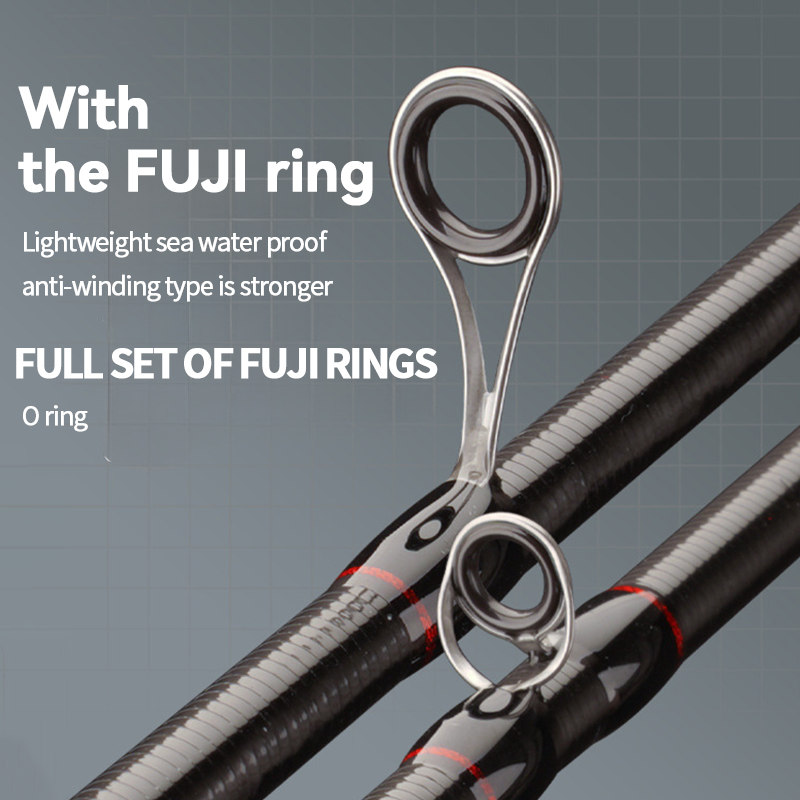 Wholesale Lure Travel Fishing FUji Guide Spinning Rod 1.98m 2.13m 2.28m 5 Section Carbon Casting – Fishing Rod – view 5