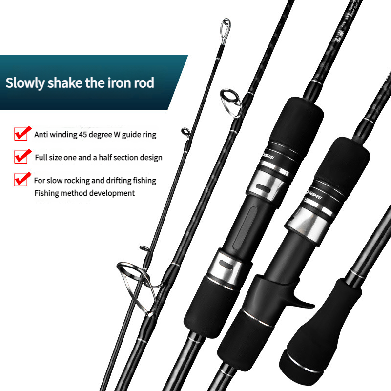 CHEERY 1.83m 1.91m MH Powerful Solid Carbon One and a Half Three Sections Spinning Casting Slow Jigging Fishing Rod Saltwater – Fishing Rod – view 5