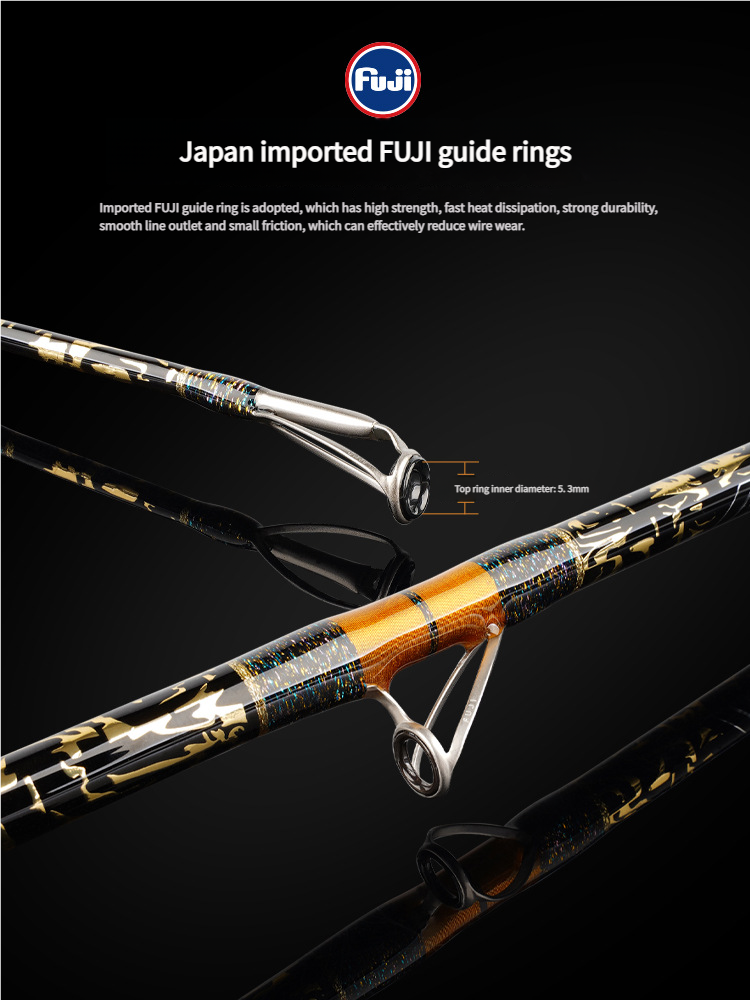 CHEERY1.68m 1.8m 1.98m 2.1m 2.4m 2.7m 2 Sections Metal Handle Fuji Guide Rings Power Super Hard Mackerel Boat Strong Fishing Rod – Fishing Rod – view 2