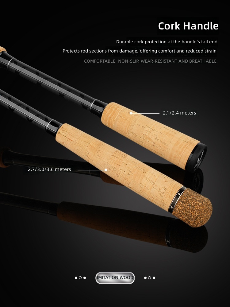 CHEERY 2.1-3.6m MH Carbon Fiber Casting Rod Saltwater Freshwater Trout Target Carp Bass Cork Lake Stream River Fishing Rods – Fishing Rod – view 3