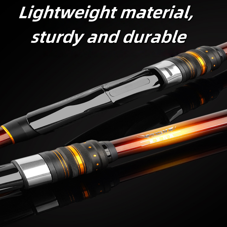 CHEERY Large-Casting Offshore Lure Fishing Rod Carbon Fiber Telescopic Hollow Tip Design with Many Large Guides for Carp&Catfish – Fishing Rod – view 3