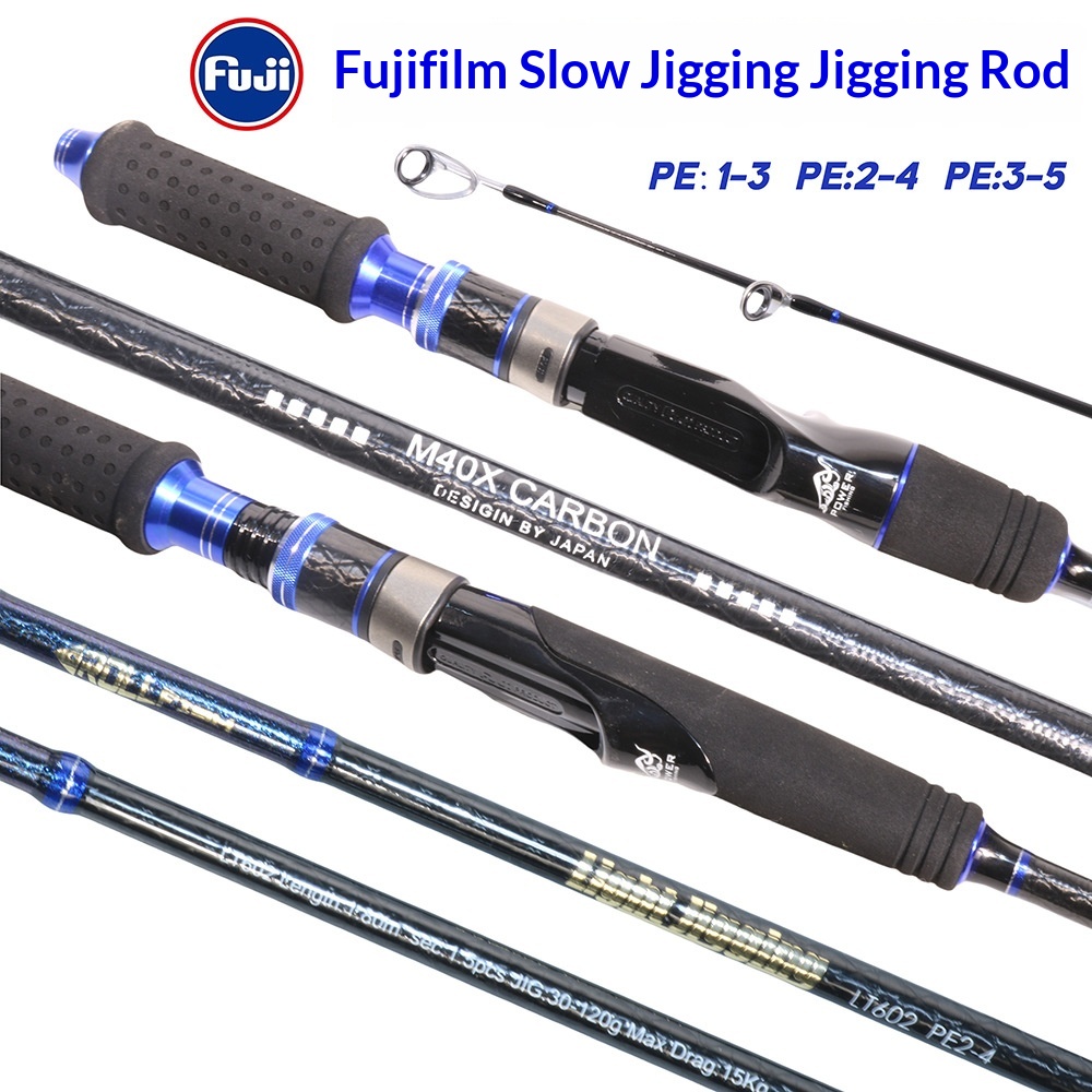 Cheery Full Fuji Carbon Sea Fishing Boat Rod Luya Rod Slow Shake/ Fast Pumping Action 1.8m-1.98m 2-Piece Hard 135cm Collapsed – Fishing Rod – view 5
