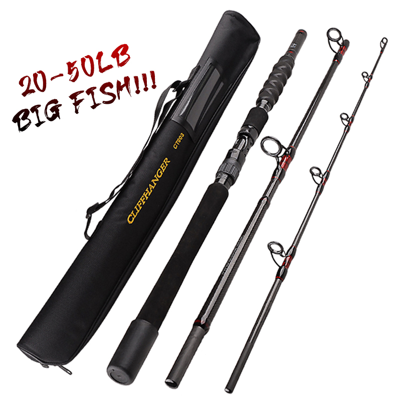 CHEERY Wholesale 3 Section Carbon Fiber Hot Sale Boat Fishing Rod Trolling Fishing Rod Pesca Big Grouper Sea Fishing Rods – Fishing Rod – view 2