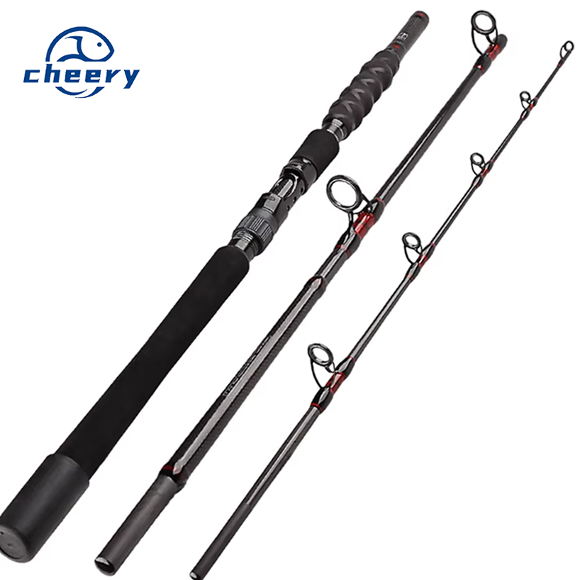 CHEERY Wholesale 3 Section Carbon Fiber Hot Sale Boat Fishing Rod Trolling Fishing Rod Pesca Big Grouper Sea Fishing Rods – Fishing Rod – view 1