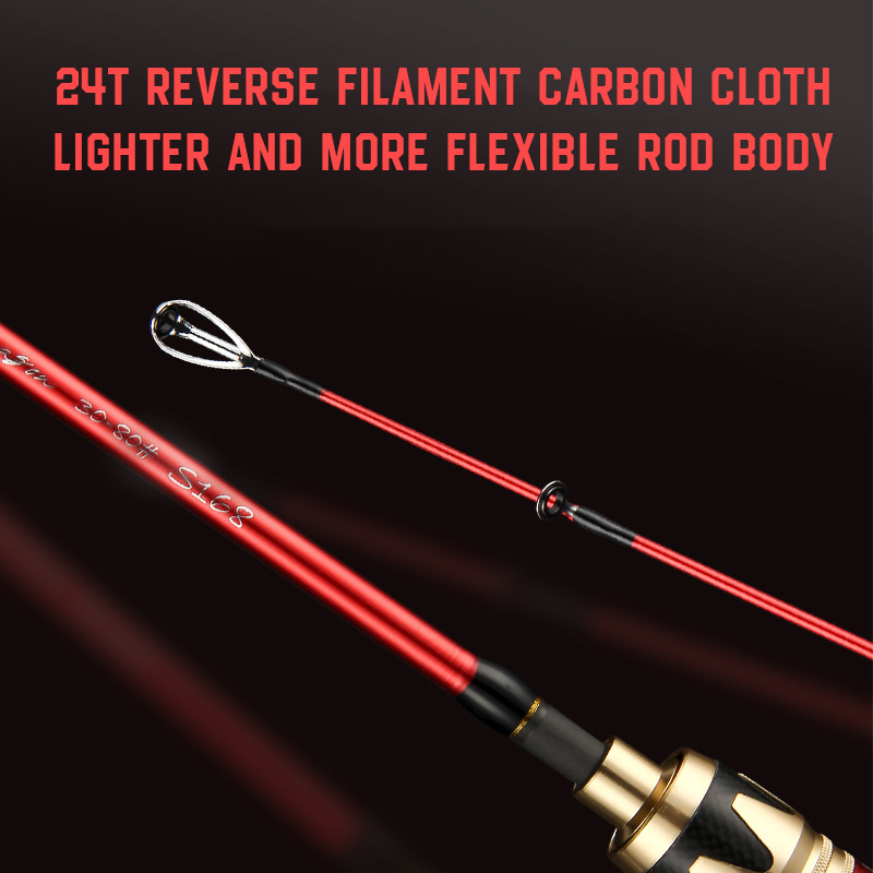 CHEERY Ultralight 1.5m/1.68m Carbon Fiber Baitcasting Rod for Ocean Boat Fishing for Squid Jig and Cuttlefish Casting Rod – Fishing Rod – view 4