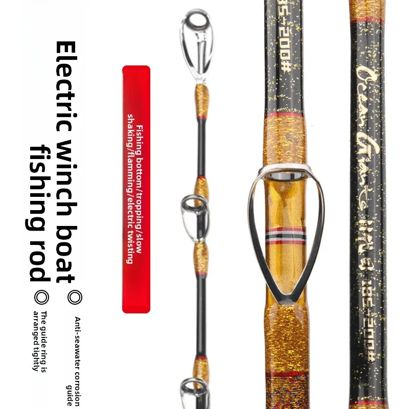 Solid Carbon Super Hard Automatic Fishing Rod Tuna GT Marlin Deep Sea Saltwater Boat Trolling Casting Spinning Fishing Rod – Fishing Rod – view 3