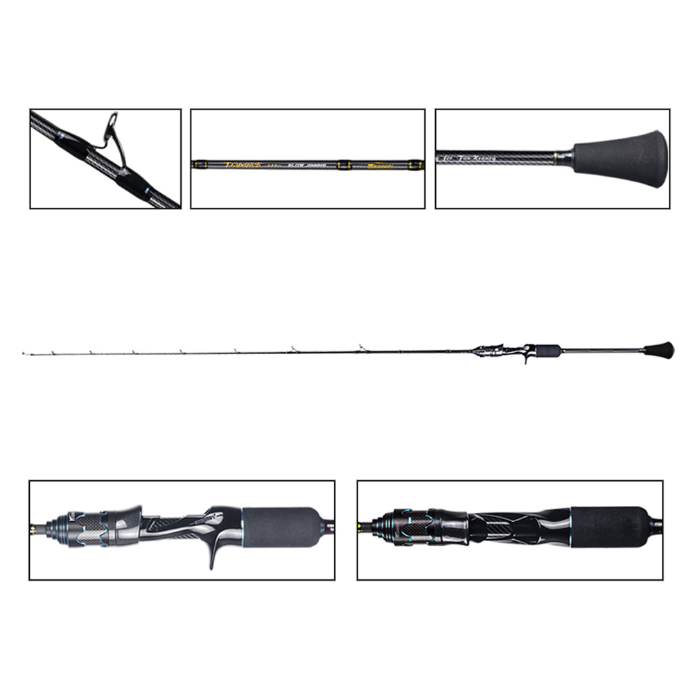 Japan Toray Carbon Fiber Saltwater Slow Pitch Jigging Rods Ultralight Solid Tip Boat Sea Fishing Jig Jigging Rod – Fishing Rod – view 5