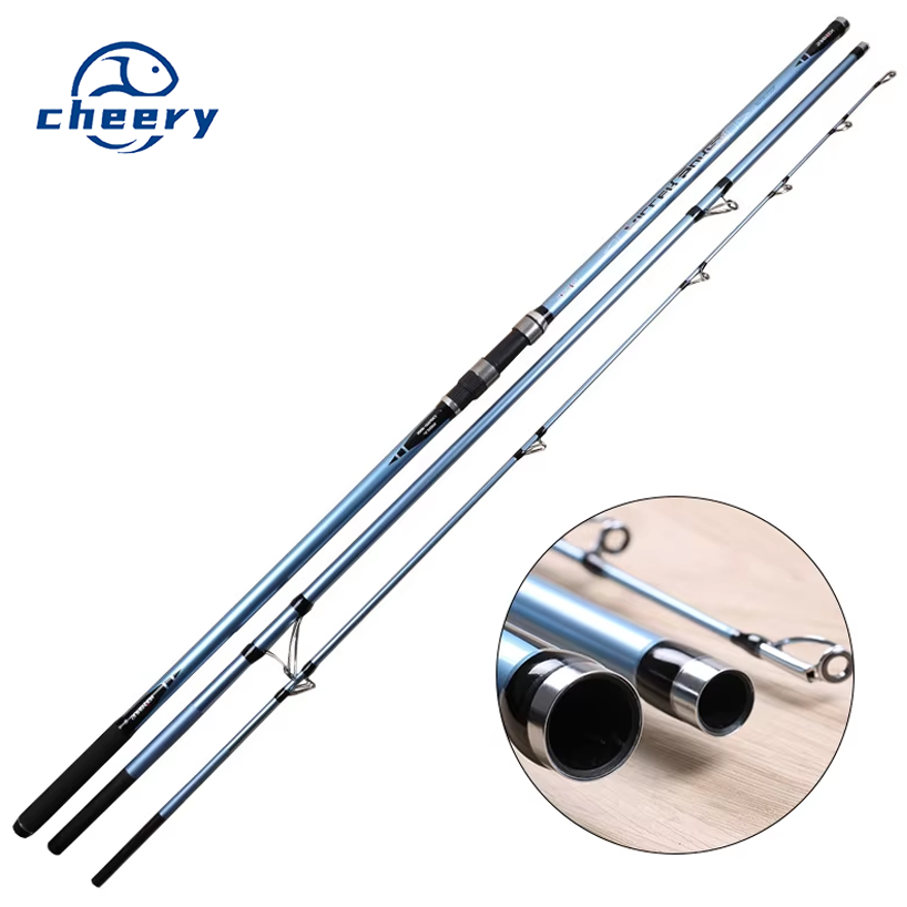 CHEERY High Quality 4.2m/4.5m High Carbon Fiber Surf Fishing Rod 3-Section Long Shot Casting Fishing Pole for Saltwater Fishing – Fishing Rod – view 1
