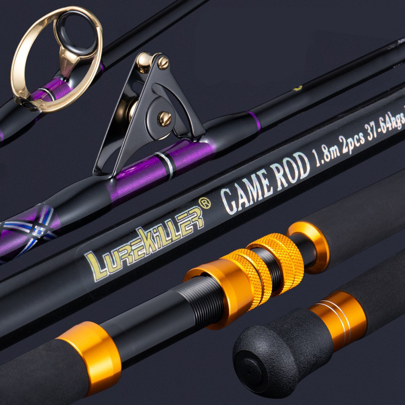 Wholesale SIC Roller Guide Deep Sea Fishing Boat Rod Straight Butt High Carbon Tuna Shark Trolling Fishing Rod – Fishing Rod – view 2